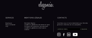 ELEGANCIA - Contact et Mentions légales